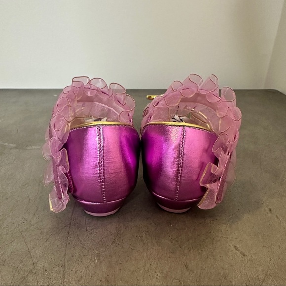[KID]  DISNEY Rapunzel Costume Heels Kids 7/8 Metallic Pink/Gold - Picture 5 of 7
